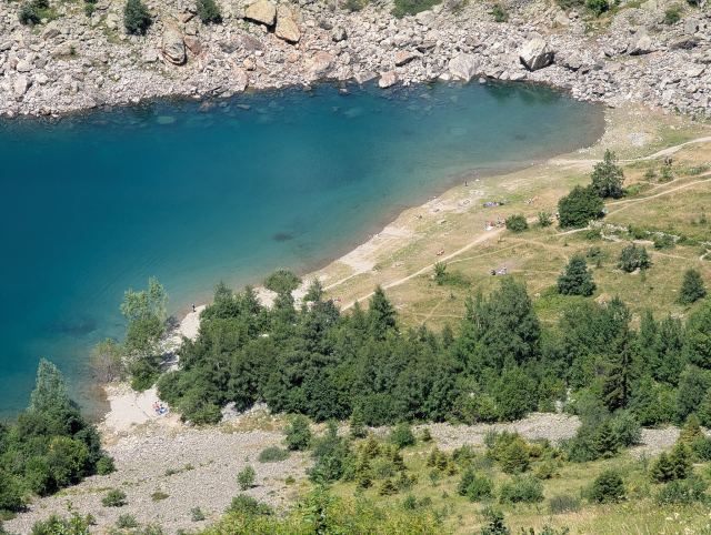 Stranden på Lac Lauvitel
